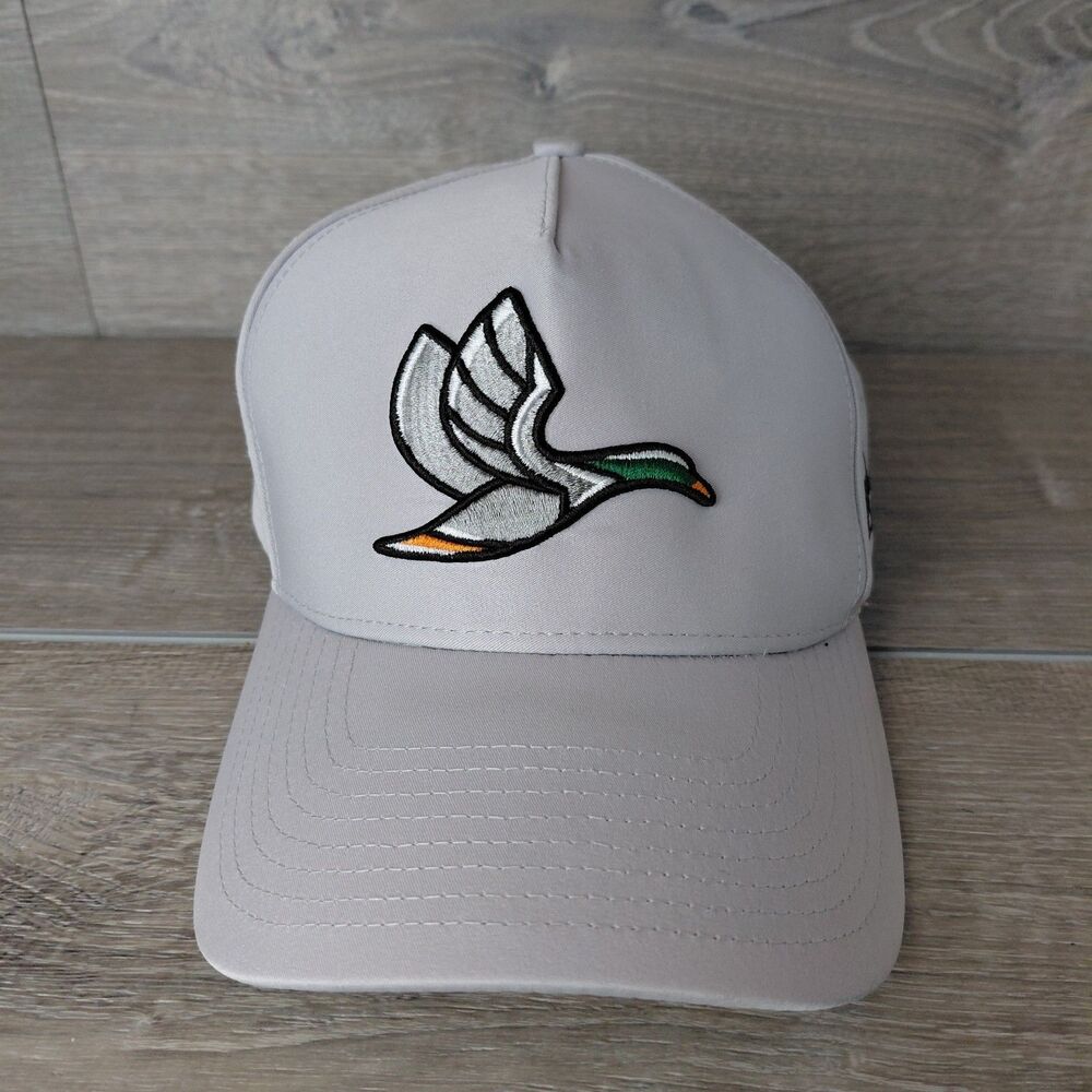Waggle Duck Decoy Snapback Golf Hat Gray Embroidered Performance Baseball Cap